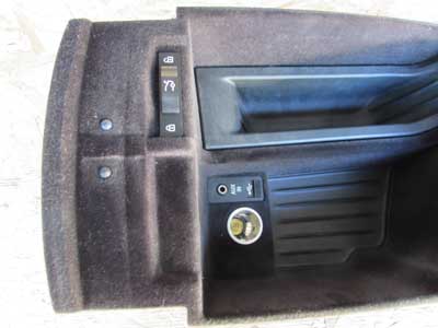 BMW Center Console Tray Storage Compartment Trunk Lock Auxiliary Input 51169206729 F10 528i 535i 550i3